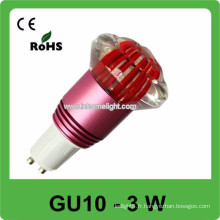 CE &amp; ROHS 3w AC 85v-265v RGBsmall ampoules spot Spot garantie gu10,3 ans